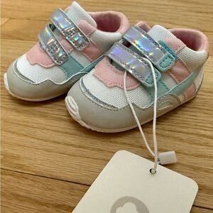 Mayoral Pink White Mint Toddlers' Sneakers with Iridescent Straps